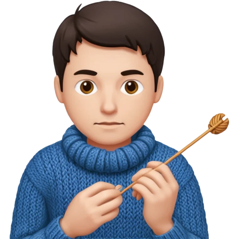 man knitting emoji