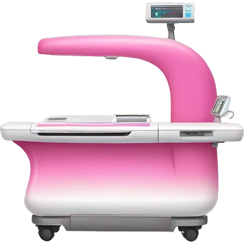 Pink ombre ultrasound machine with glitter on wheels emoji