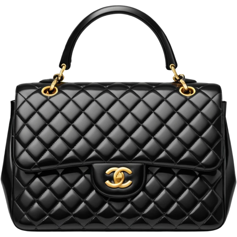 black chanel bag emoji