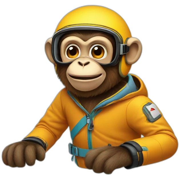 Ski monkey emoji