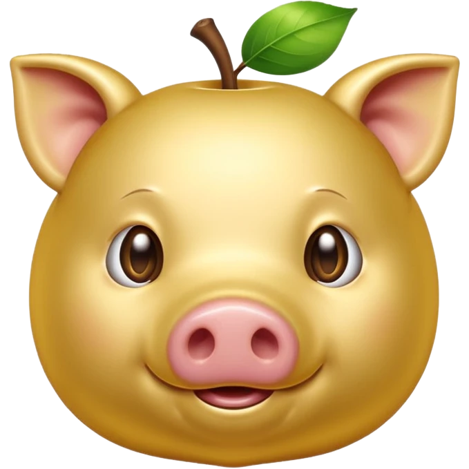 Make the apple pig emoji gold emoji