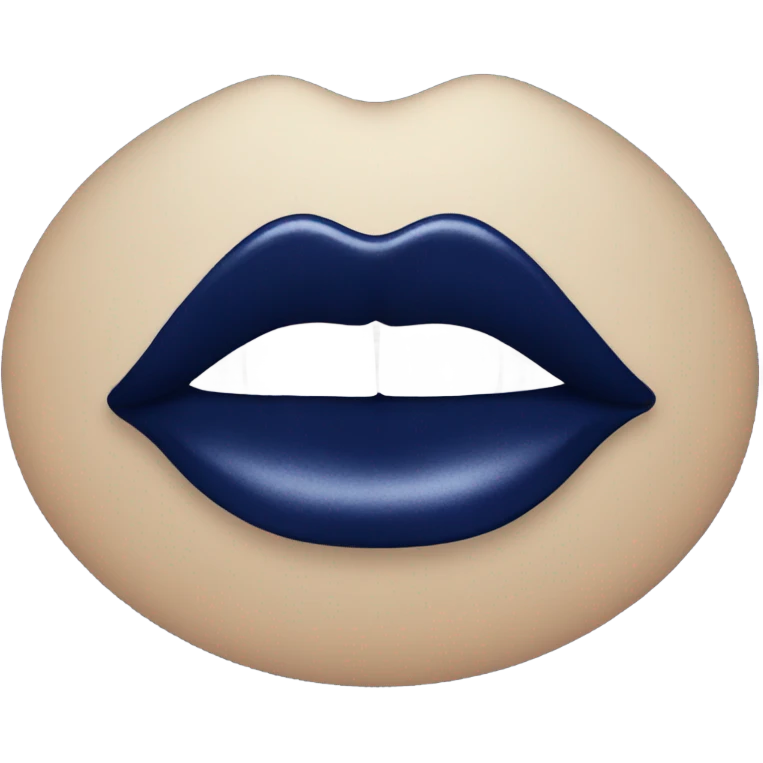 Navy blue lips emoji