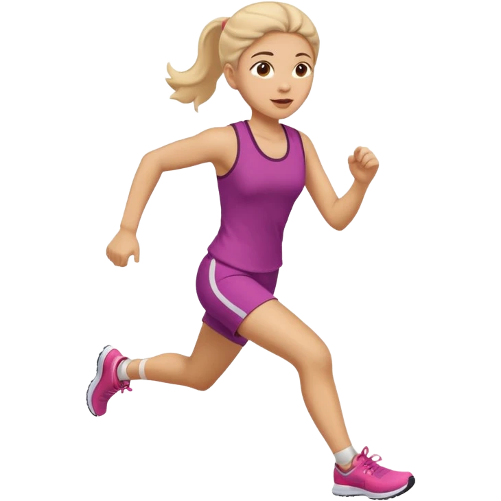 girl doing run emoji