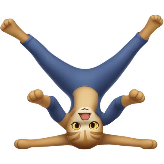 cat doing a split emoji