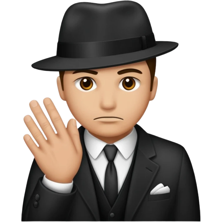 Peux tu me faire un gangster cagouler qui prie  emoji