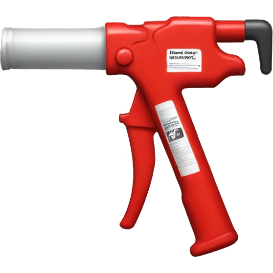 red caulk gun emoji