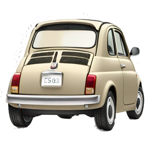 Fiat 500 2015 beige  emoji