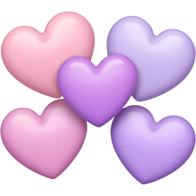 Hearts with pastel colors emoji