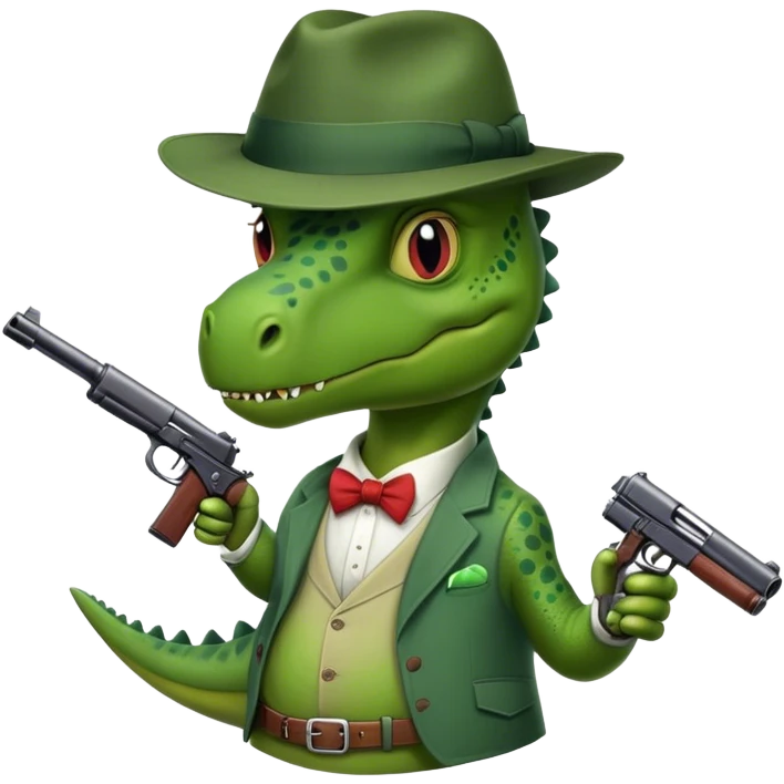 A gangster Dino  emoji