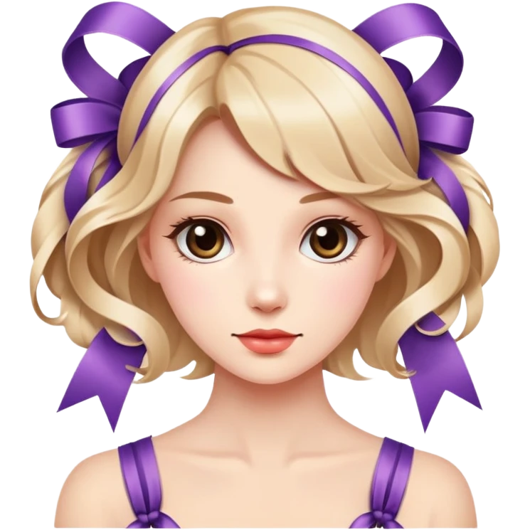 Una mujer con un estilo muy femenino y con lazos  emoji