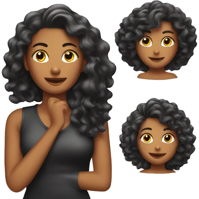 girl getting her hair done at the salon emoji