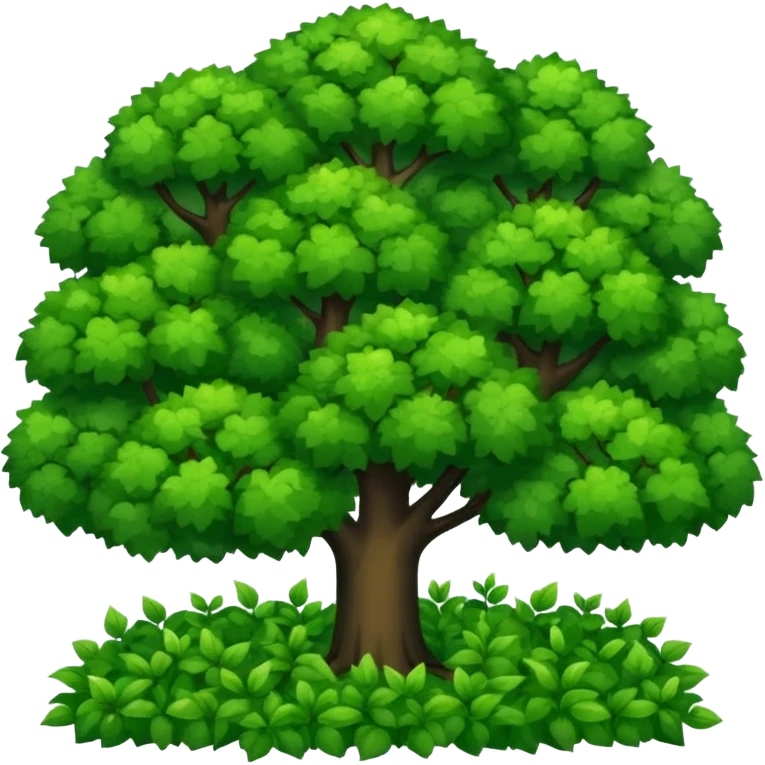 In our hometown, there’s plenty of trees emoji