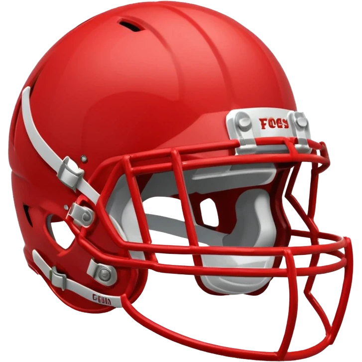 College football player helmet in light red color emoji