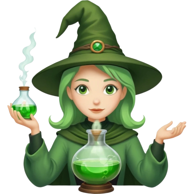 green witch cooking potion emoji