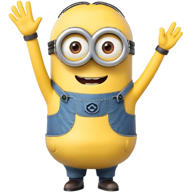 Minion character waving emoji