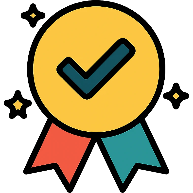 vector icon of a popular pick with gold and colorful elements, elegant and minimalist flat design, isolated on white background, award badge style, 2D flat vector, trending icon look, soft shadows, no text, perfect for commercial use, icon style emoji