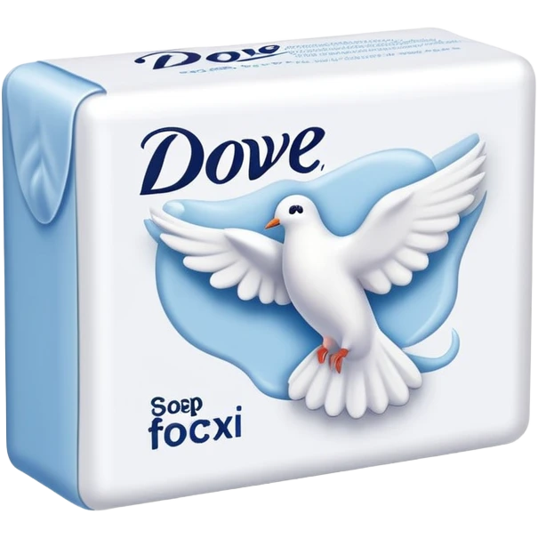 box of soap “dove” written on the front emoji