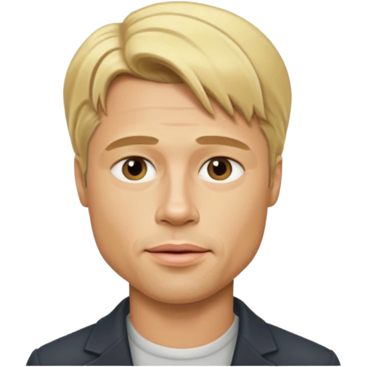 brad pitt blonde long hair emoji