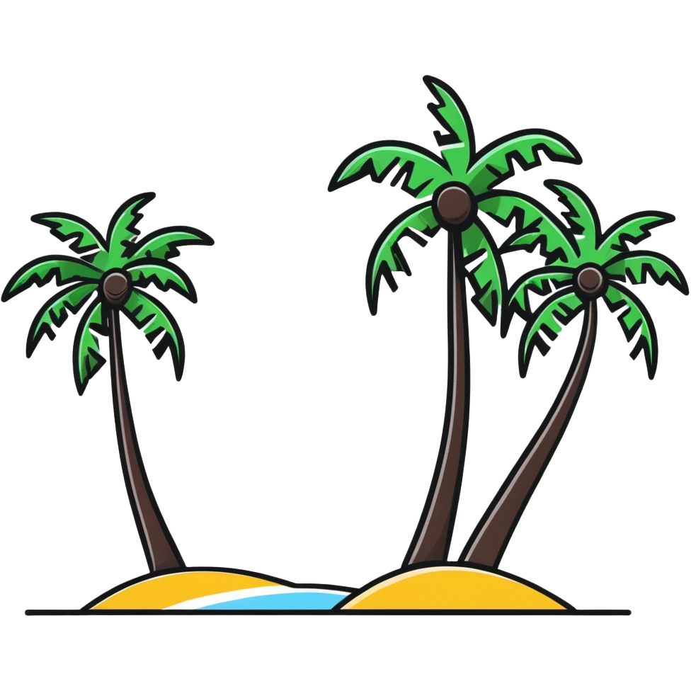 ball with Sochi palm trees and Black Sea emoji