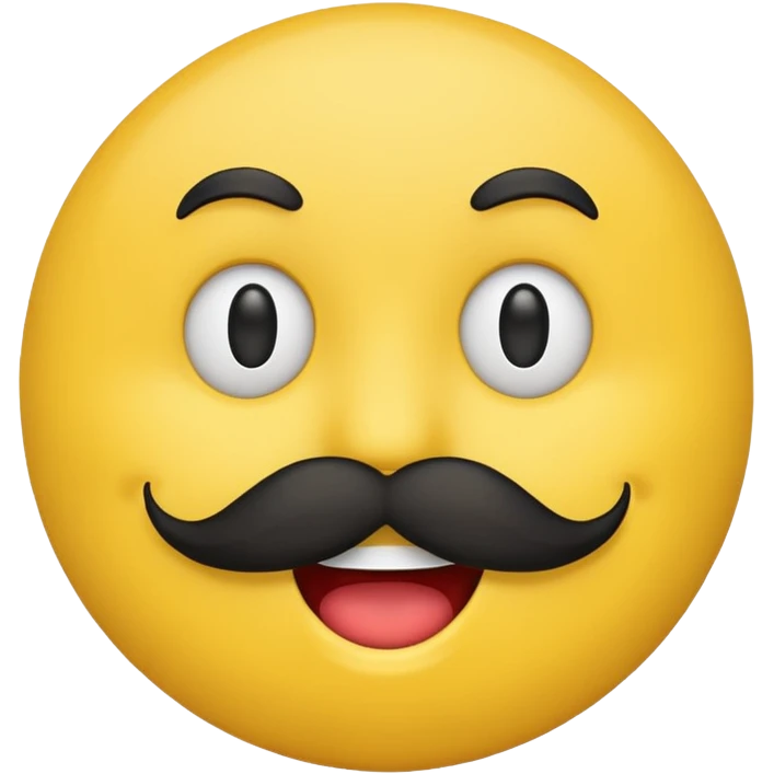 Smiley face with mustache  emoji