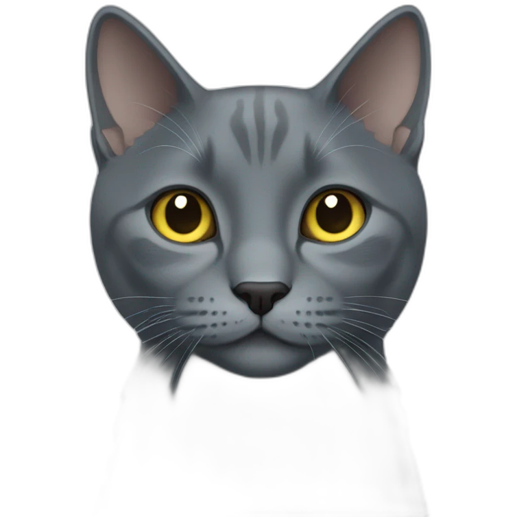 russian blue cat darker hair emoji