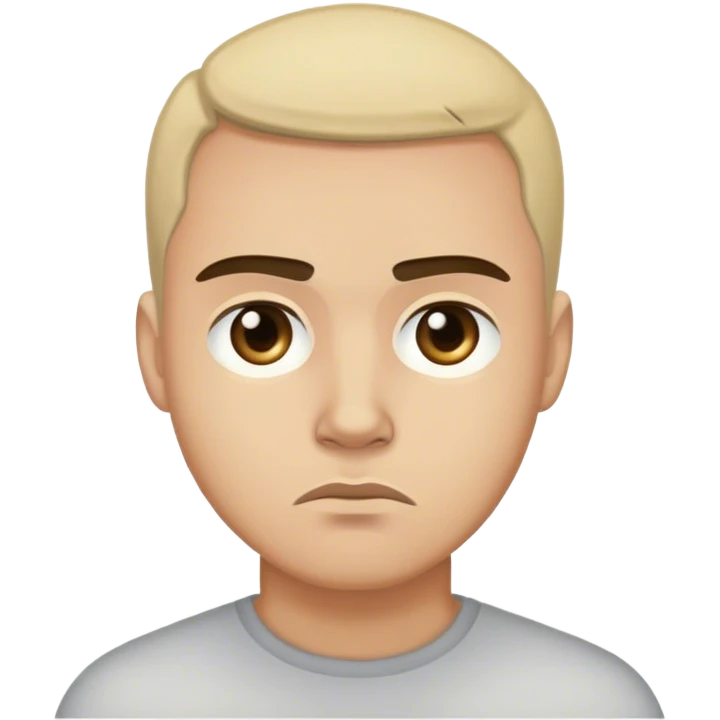 not so confident man, a bit sad emoji
