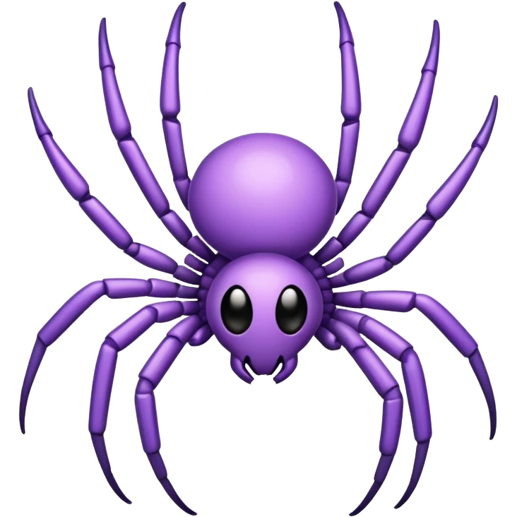 simple cute spider single colored lavender purple emoji