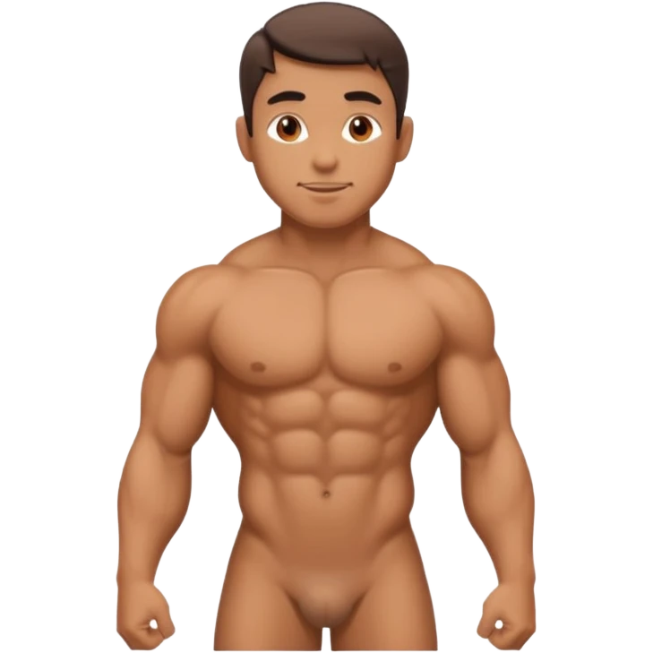 Whole man  with whole body naked emoji