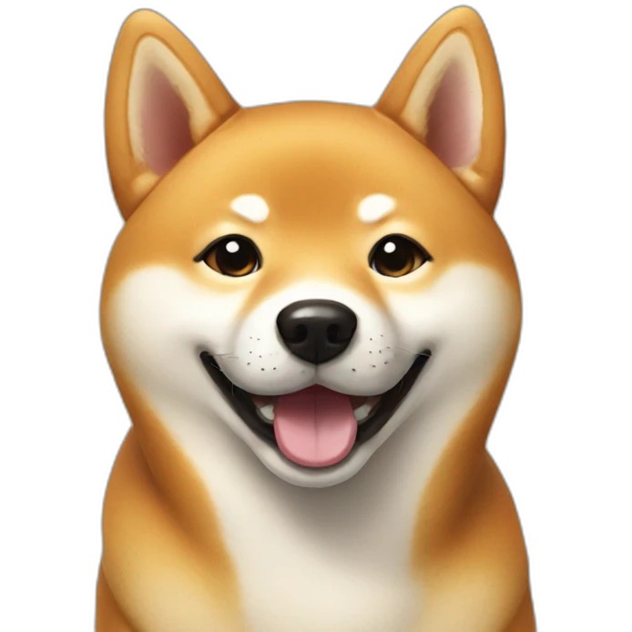 Shiba inu smiling emoji