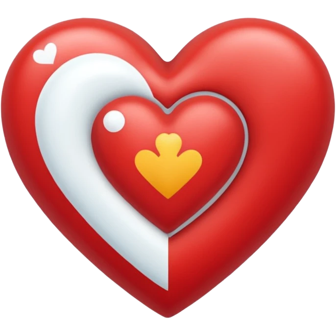 Crea un emoji de corazon que una mitad sea celeste y la otra blanca y en la unión de los colores que este difuminado emoji
