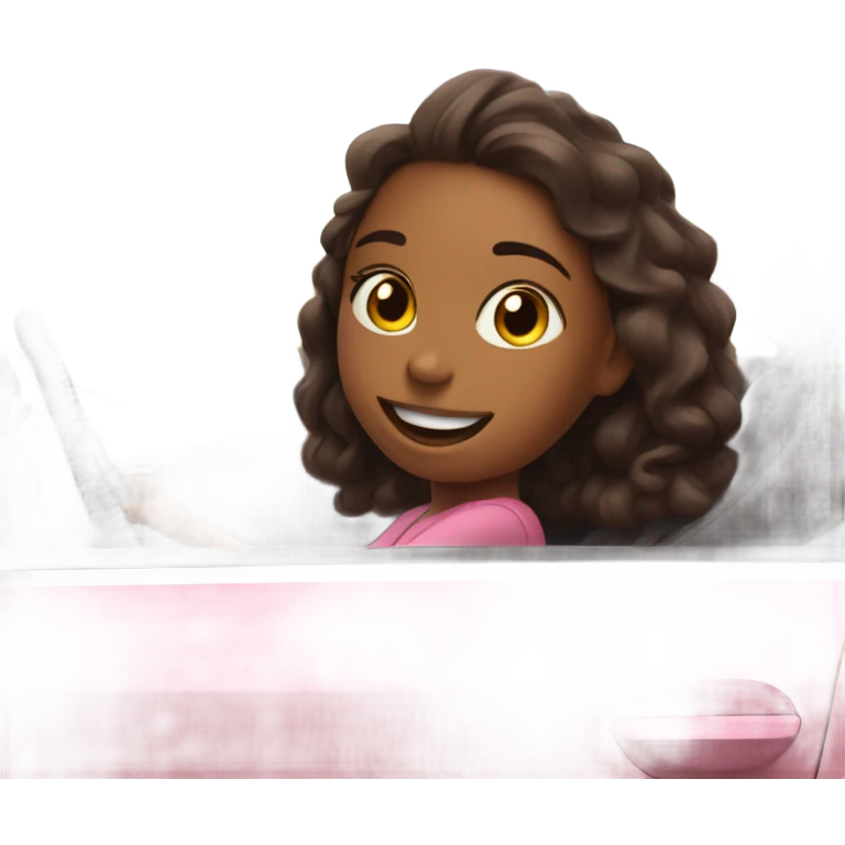 Girl in pink tesla  emoji