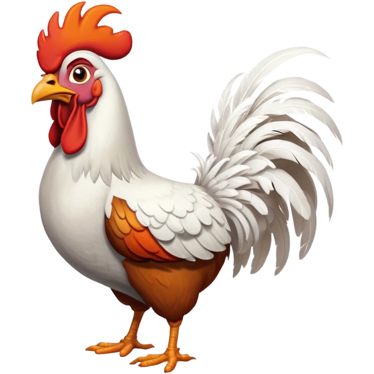 Heihei the rooster from Moana, silly chicken with big eyes emoji