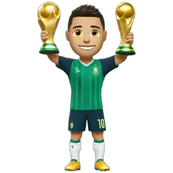 Ronaldo qui gagne la coupe du monde emoji