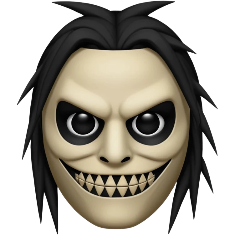 Um emoji gotico com a máscara de espinhos fo integrante do slipknot joey jordison emoji