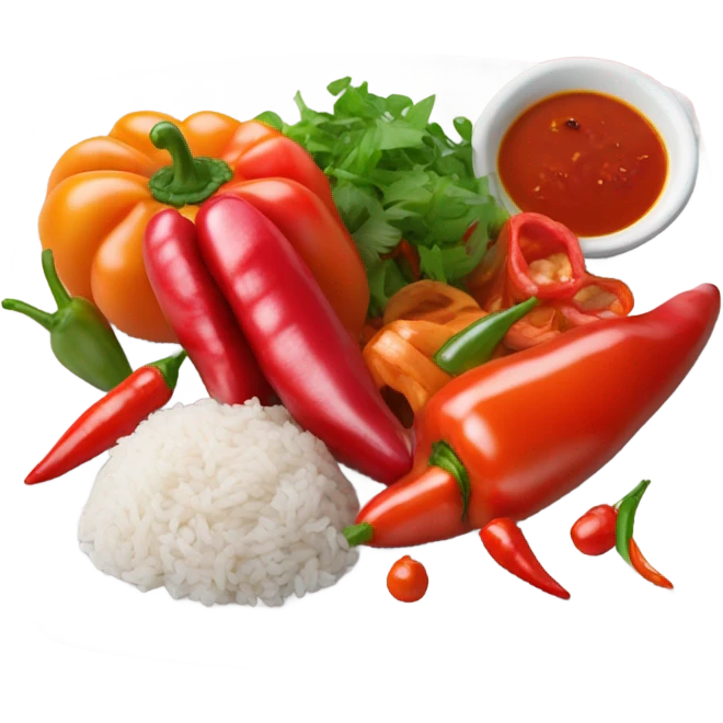 asian meal red emoji
