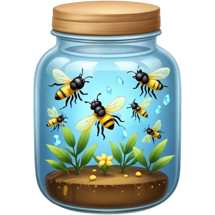 crystal jar full of fireflies emoji