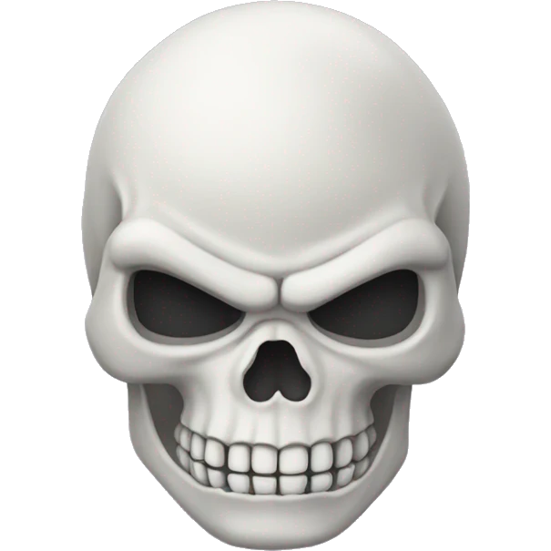 white skull head as donatello emoji