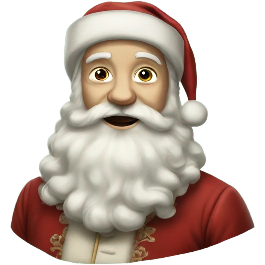Realistic Victorian Christmas santa  emoji