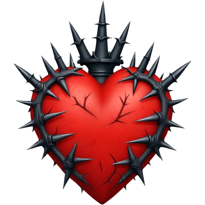 heart with gothic thorns emoji