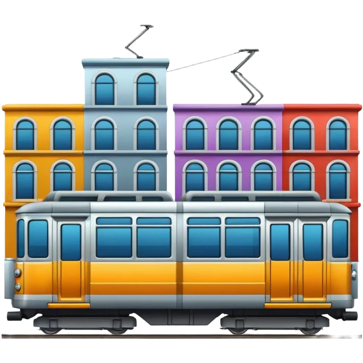tram with city emoji