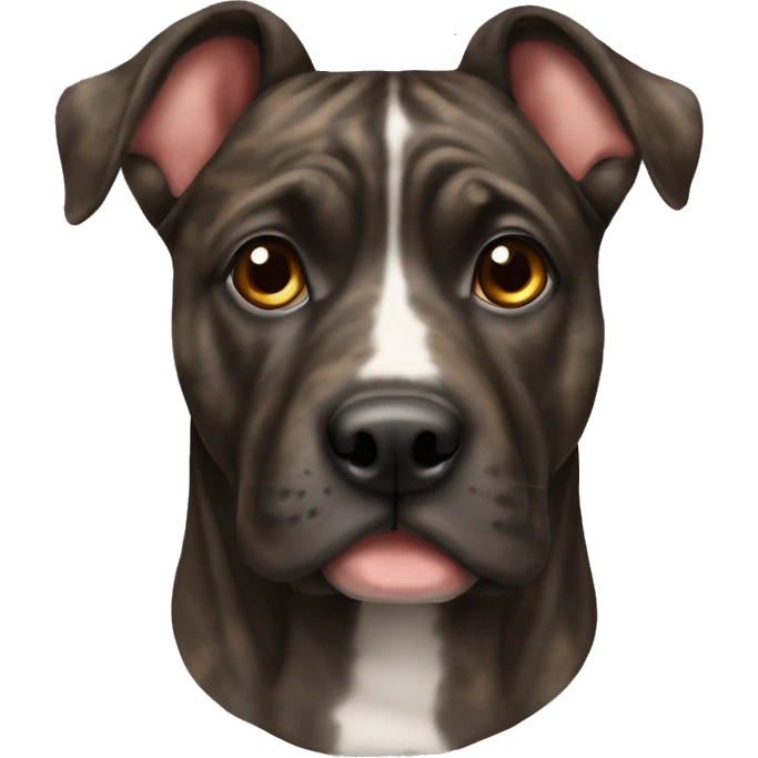 Brindle came corso with pointed ears emoji