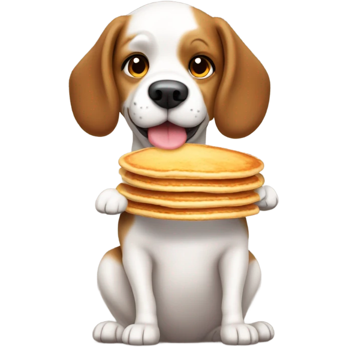 Dog with pancake  emoji