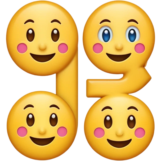 cartoon-style numbers 1, 2, 3 with smiling faces, bright colors, emoji style, transparent background emoji