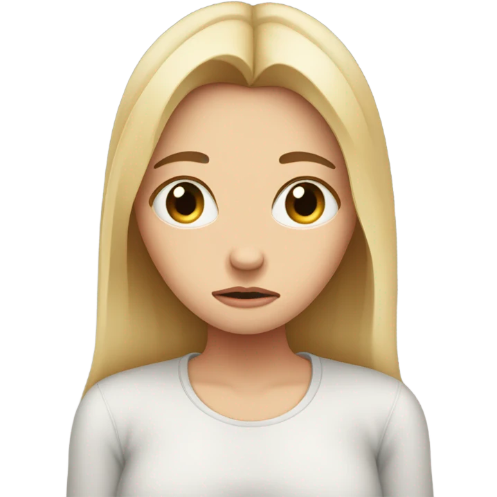  White girl ashamed of herself of hiding face in hands emoji