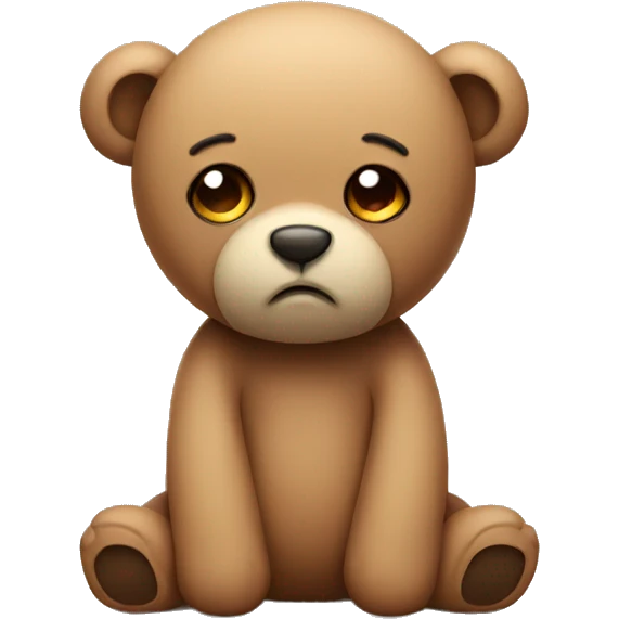 Sad teddy emoji