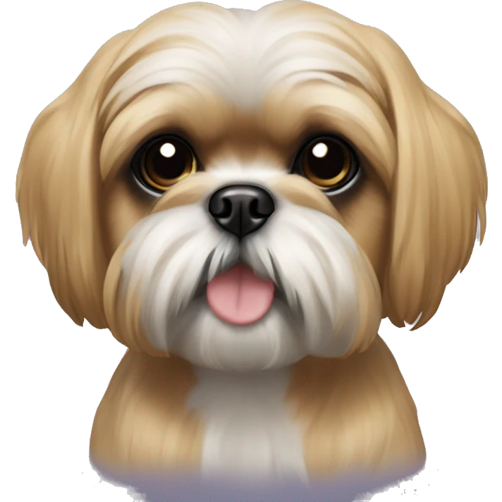 Gold shih tzu with a black muzzle emoji