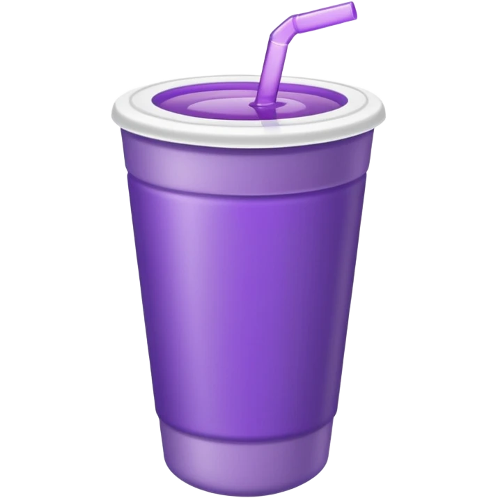 ios styrofoam cup.  purple liquid inside (no straw) (no face) emoji