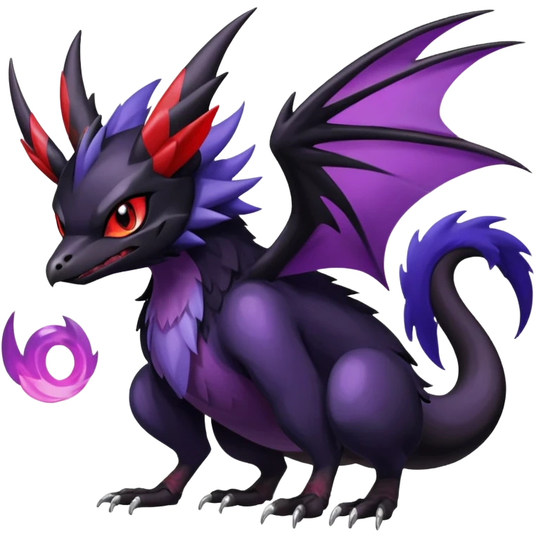 Shiny Dark Nargacuga-Noibat-Noivern-Hybrid (Full body) emoji