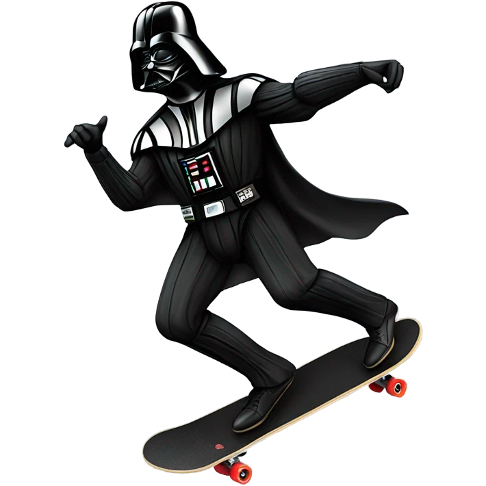 darth vader doing a kickflip emoji