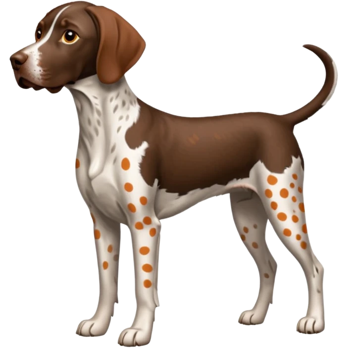 orange spotted german short haired pointer emoji